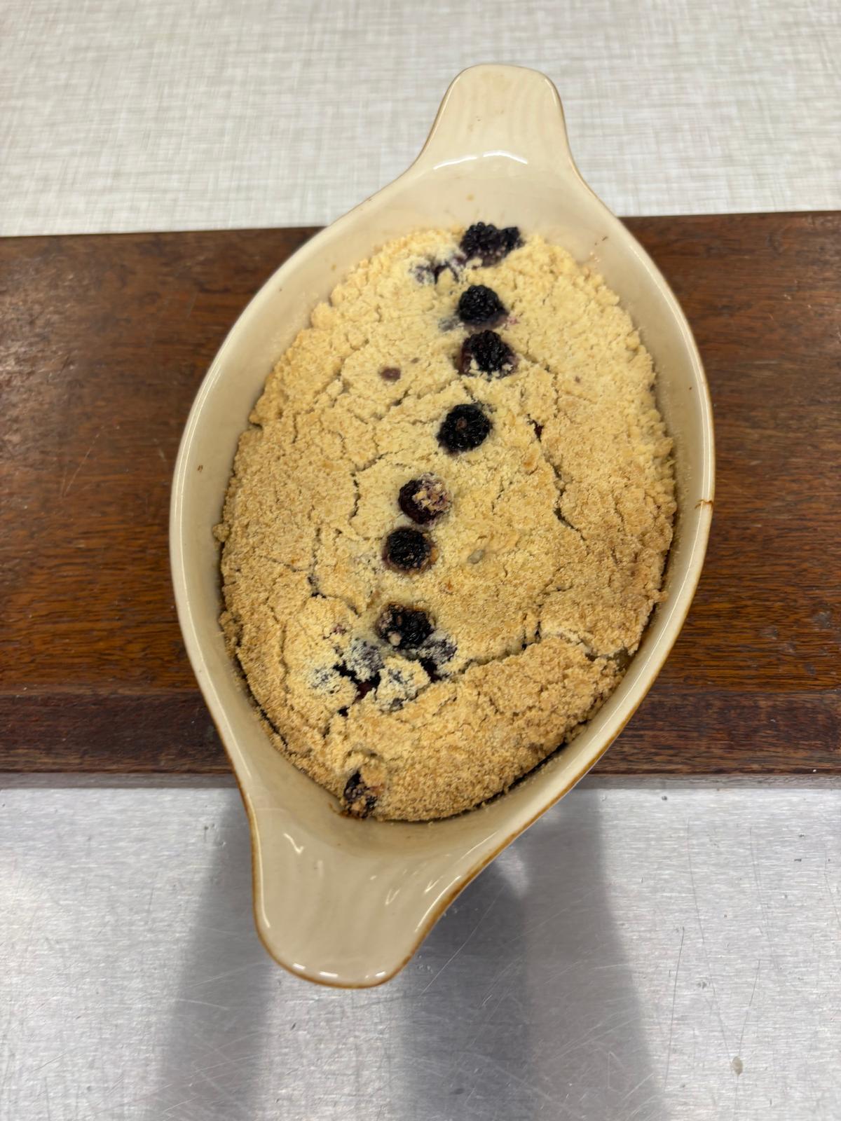 Blueberry crumble